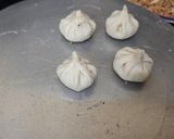A picture of step 8 of Fried modak (tadniche modak).