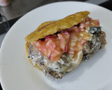 Foto del paso 6 de la receta: Arepa🥙rellena de calabacines y berenjena🍆con queso crema🧀