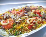 Foto del passaggio 9 della ricetta Fregola sarda allo zafferano con pesce