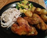 Foto del paso 7 de la receta: Alitas de Pollo con Papas a la Mostaza / Ensalada de Piña Picate