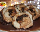 Foto del paso 11 de la receta: Lomo de cerdo relleno con manzanas y ciruelas sin horno - Recetas Navideñas