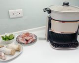A picture of step 1 of Three Cup Chicken with Basil.