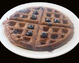 A picture of step 5 of Chocolate Waffle with Blueberries.