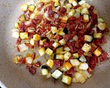 A picture of step 3 of My Chorizo + Veg Mix on Pasta. 🤗🤗.