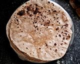 A picture of step 7 of Barley whole wheat Roti.