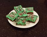 A picture of step 19 of Fudge Brownies & White Chocolate Mint Whipped Cream.