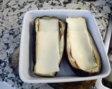 A picture of step 4 of Eggplant Boats with Pisto.