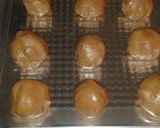 A picture of step 6 of Both Peanut Butter and Chocolate Hazelnut Cheesecake Cookies .