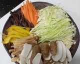Hình bước làm 1 của món Miến xào thập cẩm
