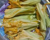 A picture of step 1 of Pumpkin flowers pakora.