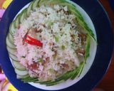 Hình bước làm 3 của món Cơm chiên cá mặn