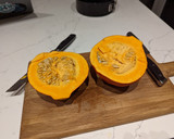 A picture of step 4 of Red kuri squash pie made from homemade puree.
