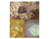A picture of step 1 of Mango spring rolls with chilli mango sauce.