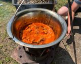 Babgulyás bográcsban recept fázis 1 fotója