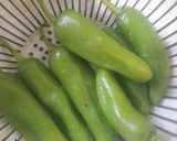 A picture of step 1 of Rajasthani besan mirchi.