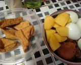 Foto langkah ke 1 dari resep Semur telur, jengkol, tahu dan kentang.