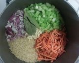 A picture of step 6 of creamy chicken rice soup.