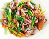 Hình bước làm 3 của món Lòng gà xào bún khô