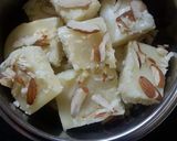 A picture of step 3 of Milk Burfi.