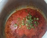 A picture of step 5 of Tuvar in tomato gravy.