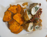 Foto del paso 4 de la receta: Rollitos de pollo rellenos de espinacas y camotes todo en freidora de aire 🙌🏻