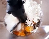 Une image de l'étape 1 de Tarte au flan rhum raisins.