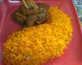 A picture of step 2 of Pulao chicken kasha curry.