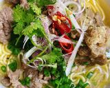 Hình bước làm 3 của món Mì Trứng Sườn Bò
