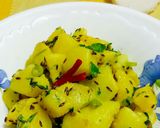 A picture of step 6 of Jeera Aloo.
