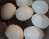 A picture of step 1 of Mothers Day Deviled Eggs.