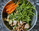 洋菇炒海蘆筍的食譜步驟1照片