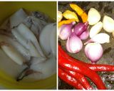 Foto langkah ke 1 dari resep Cumi isi Tahu Telur bumbu Kalio.