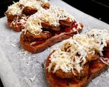 Foto del paso 6 de la receta Torrada de berenjenas empanadas rellenas de sobrasada gratinadas