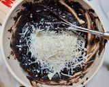 Foto langkah ke 3 dari resep Brownies Kering Keju Topping Coklat Putih.