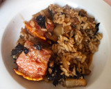 Foto del paso 12 de la receta: Arroz al horno con trompetas y torreznos