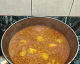 A picture of step 9 of CHOLE ALOO DRY CURRY with BOILED BROWN RICE.