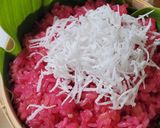 Hình bước làm 4 của món Xôi hồng tím từ thanh long đỏ