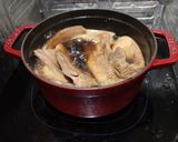 A picture of step 2 of Torched Chashu (チャーシュー) and Aji Tamago (味卵).
