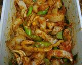A picture of step 3 of Squid Masala Fry.
