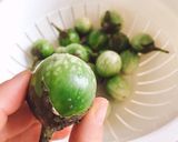 Hình bước làm 1 của món Cà Pháo Xanh Muối Xổi Mắm Tôm