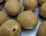A picture of step 8 of Whole wheat ghee laddoo.