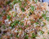 A picture of step 8 of Green Peas biryani.