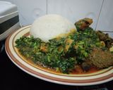 A picture of step 4 of Poundo yam.