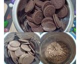 A picture of step 1 of Double Layer Chocolate Peda.