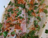 A picture of step 1 of Fish with Spicy tomato watermelon salsa.