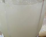 A picture of step 1 of Lychee Mocktail blue curacao.