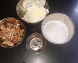 A picture of step 1 of Akhrot barfi.