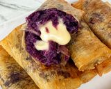 Foto langkah ke 8 dari resep Lumpia Ubi Ungu Keju Lumer.