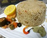 A picture of step 7 of Kabli chana pilau.