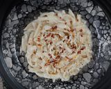 A picture of step 16 of Home Made Fettuccine Alfredo Pasta.